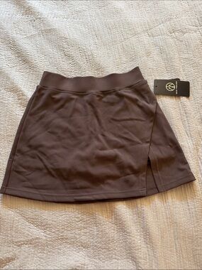 Move Theology Brown Ribbed Skort